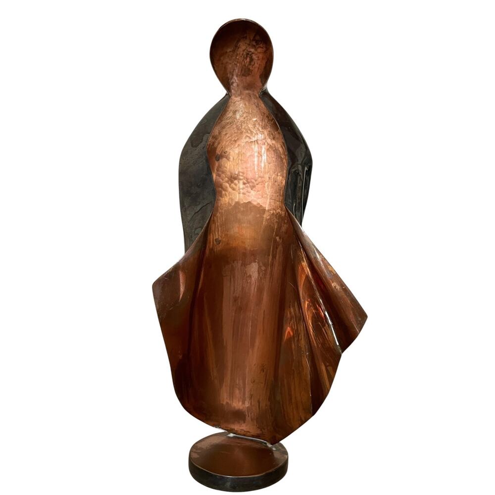 Taxco Virgin Mary Copper Sculpture